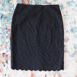 NEW! Talbot's Black Lace Pencil Skirt, Size 6